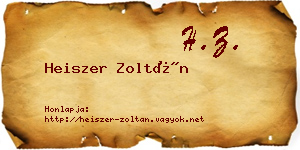 Heiszer Zoltán névjegykártya