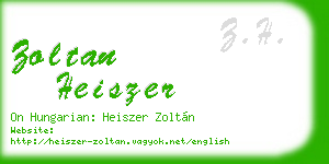 zoltan heiszer business card